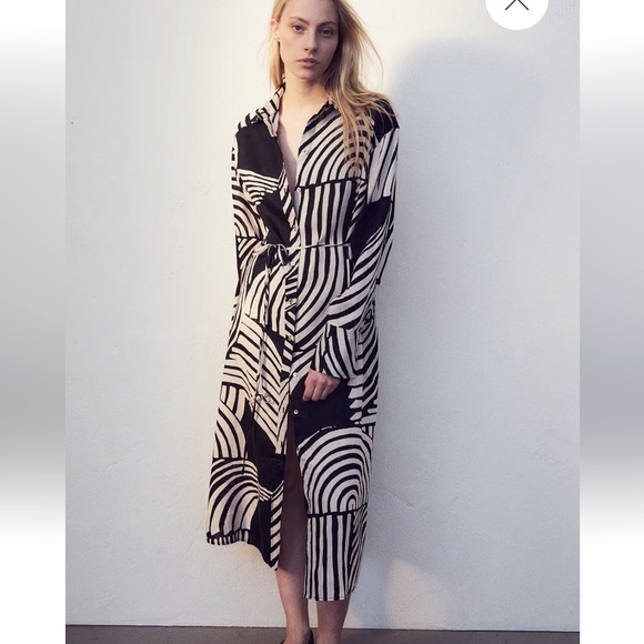 H&M Linen Shirt Dress - Picture 1 of 3